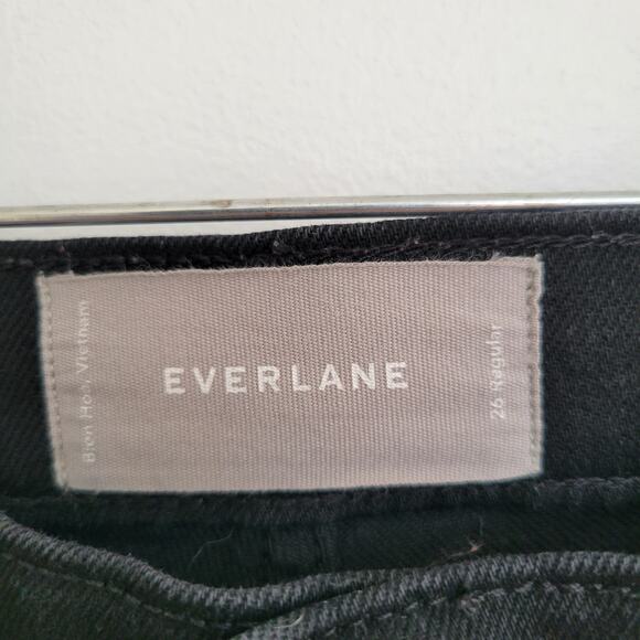 Everlane The Mid-Rise Skinny Jean Black Stretch Zip Fly Women 26 - Picture 10 of 11